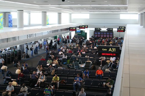 People at crowded gate