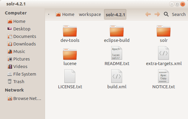 Debug Solr Directory Structure